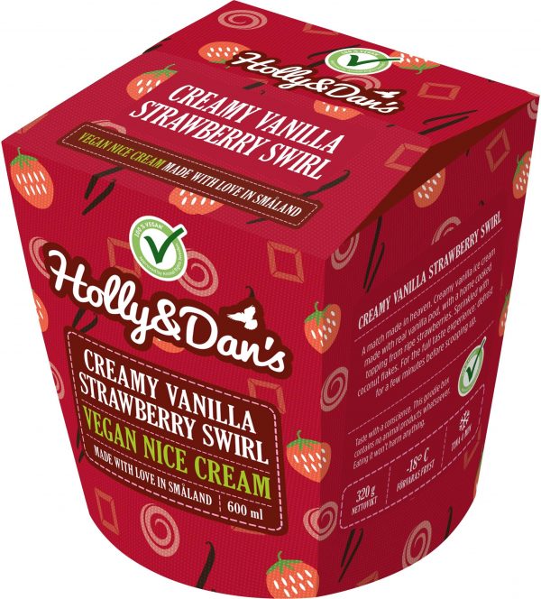 Holly & Dan's Creamy Vanilla Strawberry Swirl