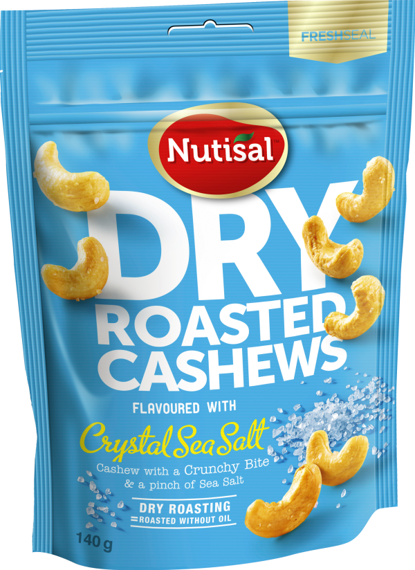 Nutisal Dry Roasted Cashews Crystal Sea Salt