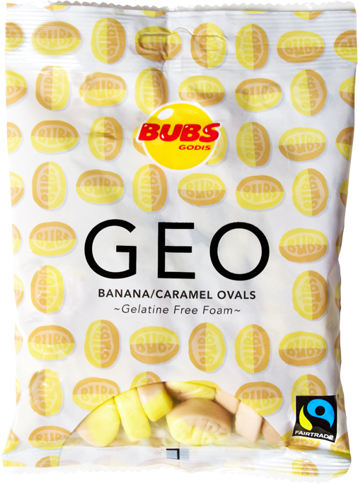 Bubs Godis GEO Banana/Caramel Ovals