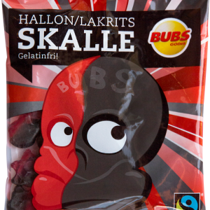 Bubs Godis Hallon/lakrits skalle
