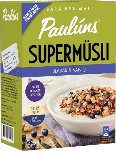 Paulúns Supermüsli Blåbär Vanilj