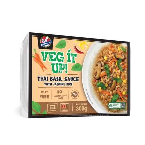Kitchen Joy Veg it up! Thai Basil Sauce with Jasmine rice